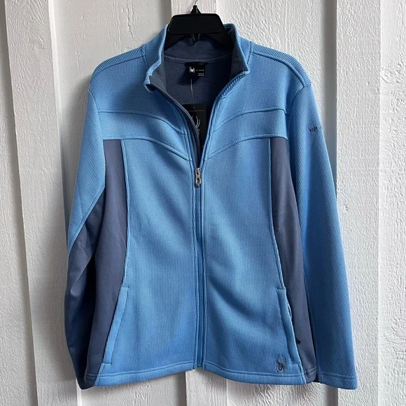 Spyder Womens Speedo Powder Blue Waffle Knit
Fleece Zip Jacket XL - Picture 4 of 9